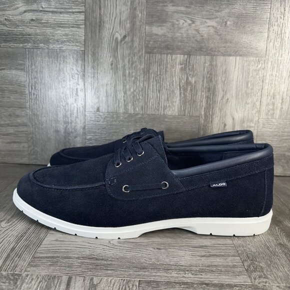 Aldo Regatta Men\'s size 14 Navy Blue Suede Boat Shoes main image 4